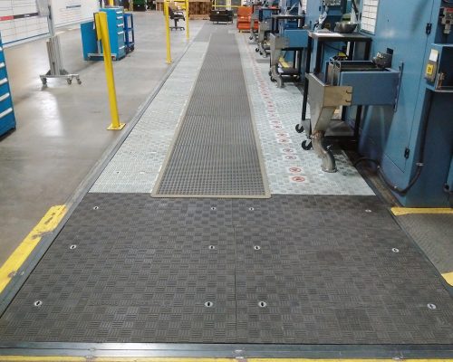 Lightweight Fibrelite FRP trench covers allow easy safe manual removal