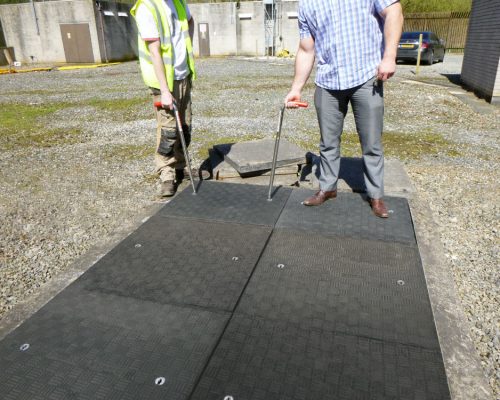 Fibrelite manufactured trench covers which were lightweight and maintenance-free