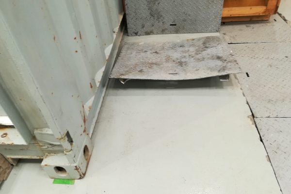 The steel covers had buckled under the load