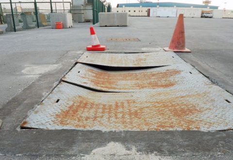 As a result of deformation and corrosion of the covers, dust and debris were entering the trench