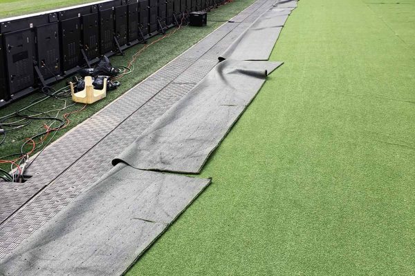 Bespoke Fibrelite GRP trench covers installed over electrical cabling trenches