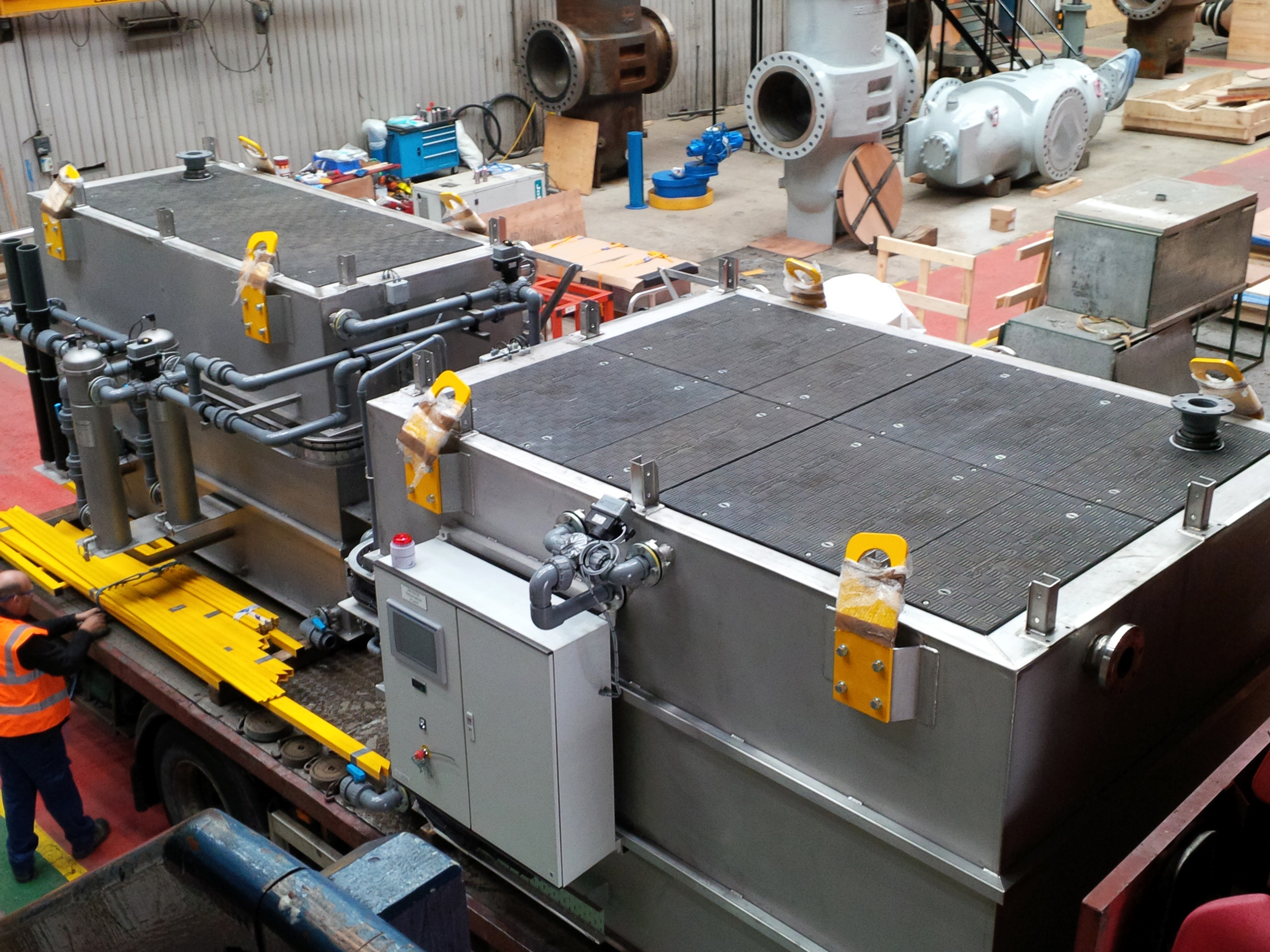 Custom Fibrelite covers have been installed in water treatment facilities around the globe – even in Antarctica (pictured)